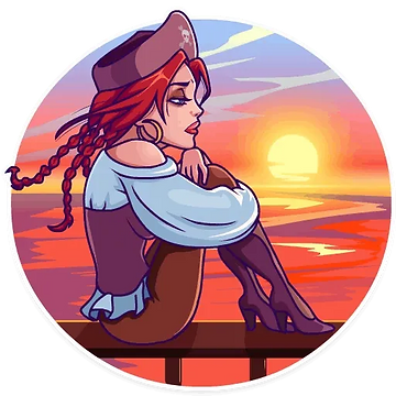 Набор стикеров Набор стикеров Пиратка Рика для Viber - фото 1