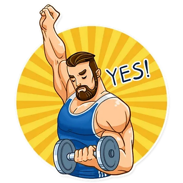 Набор стикеров Набор стикеров Спортивный Парень для Viber - фото 1