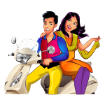 Набор стикеров Love at first ride для Viber - фото 1