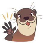 Набор стикеров Otterly Love для Viber - фото 1