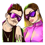 Набор стикеров VISLOVO c Время и Стекло для Viber - фото 1