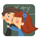 Набор стикеров Young Love at School для Viber - фото 1