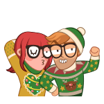 Набор стикеров Zoe & Alex Xmas для Viber - фото 1