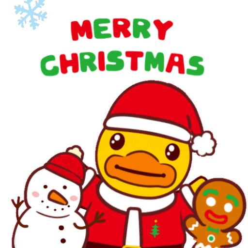 Набор стикеров B.Duck Merry Christmas для WhatsApp 1