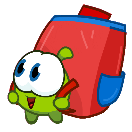Набор стикеров Back to School with Om Nom - Cut the Rope для WhatsApp 1