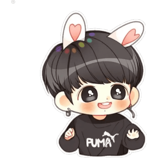 Набор стикеров BTS♦️anime для WhatsApp 21