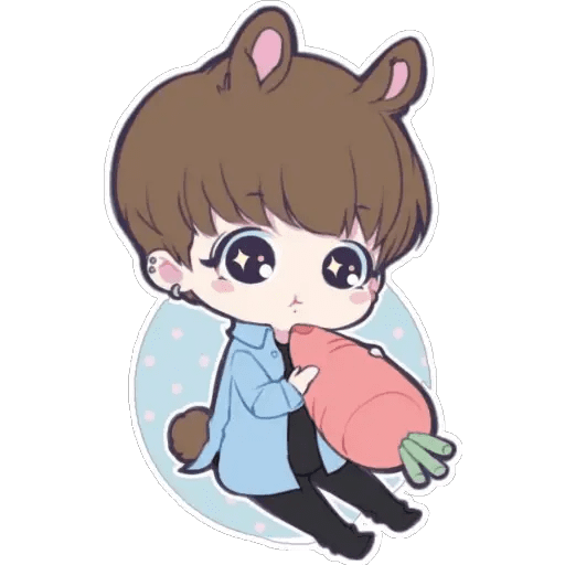 Набор стикеров BTS♦️anime для WhatsApp 26