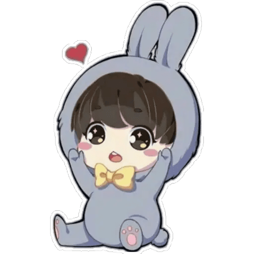 Набор стикеров BTS♦️anime для WhatsApp 29