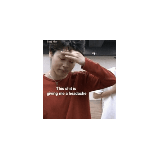 Набор стикеров BTS reactions для WhatsApp 22