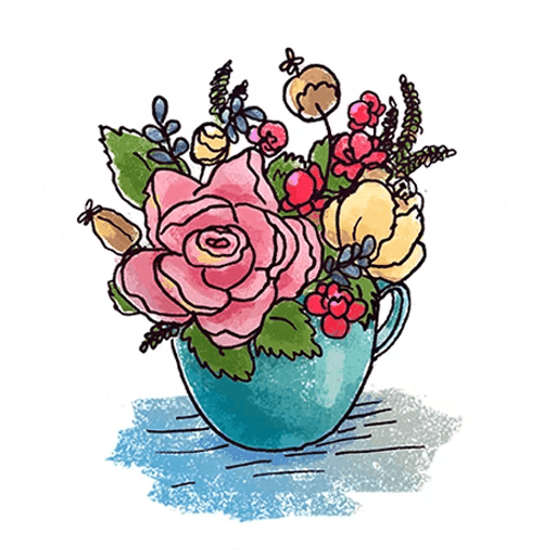 Набор стикеров Cakes And Flowers для WhatsApp 1