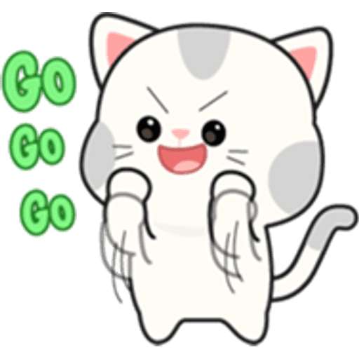 Набор стикеров Chubby Cat для WhatsApp 1