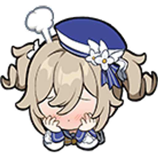 Набор стикеров Genshin Impact Barbara для WhatsApp 12