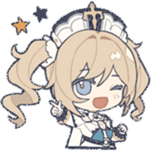 Набор стикеров Genshin Impact Barbara для WhatsApp 13