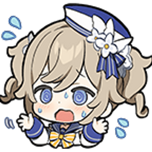 Набор стикеров Genshin Impact Barbara для WhatsApp 2