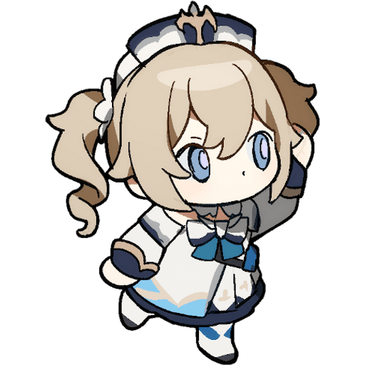 Набор стикеров Genshin Impact Barbara для WhatsApp 5