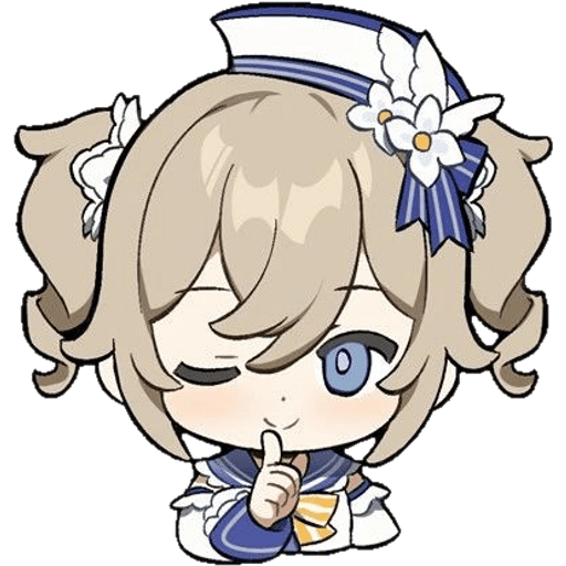 Набор стикеров Genshin Impact Barbara для WhatsApp 8