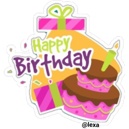 Набор стикеров 🎉🎈Happy Birthday 🎉🎈 для WhatsApp 1