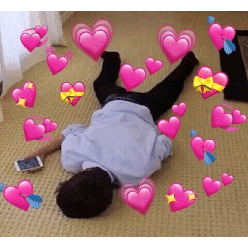 Набор стикеров Heart Reaction Pics для WhatsApp 7