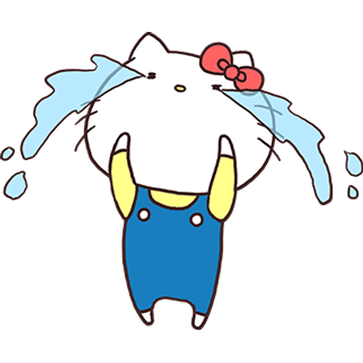 Набор стикеров Hello Kitty × Usamaru by silvan для WhatsApp 11