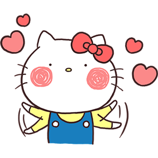 Набор стикеров Hello Kitty × Usamaru by silvan для WhatsApp 12