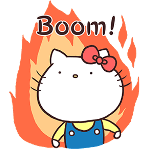 Набор стикеров Hello Kitty × Usamaru by silvan для WhatsApp 13