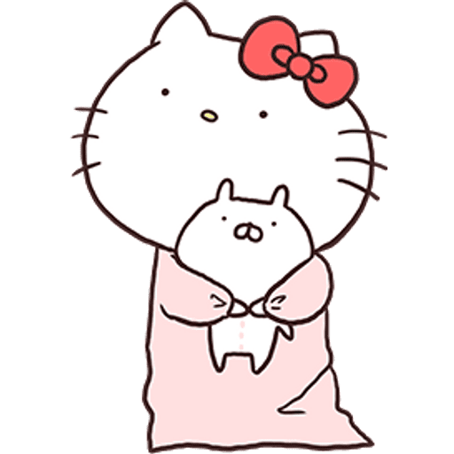 Набор стикеров Hello Kitty × Usamaru by silvan для WhatsApp 19