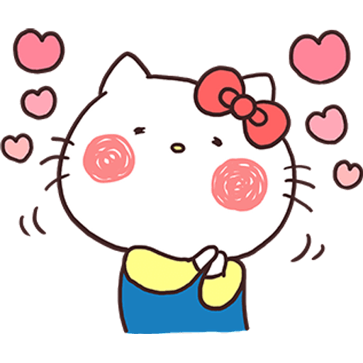 Набор стикеров Hello Kitty × Usamaru by silvan для WhatsApp 2