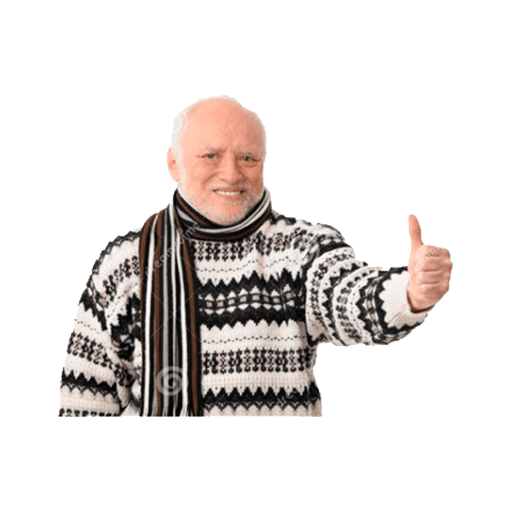 Набор стикеров Hide The Pain Harold для WhatsApp 1