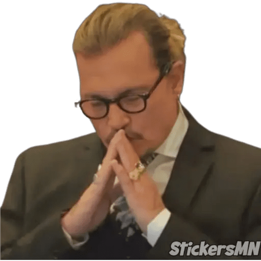 Набор стикеров Johnny Depp Vs Amber Heard для WhatsApp 12