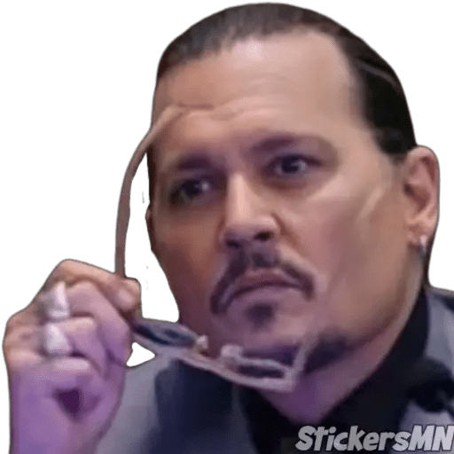 Набор стикеров Johnny Depp Vs Amber Heard для WhatsApp 13