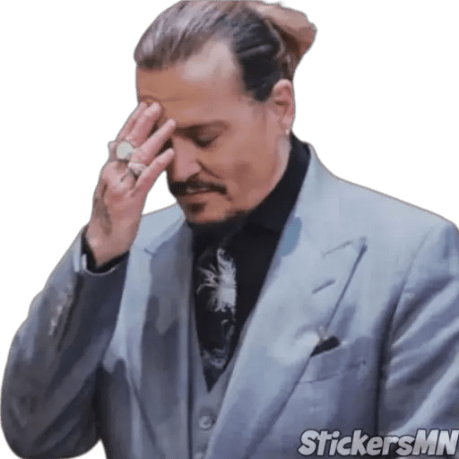 Набор стикеров Johnny Depp Vs Amber Heard для WhatsApp 14