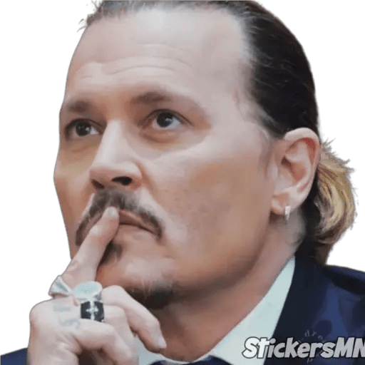 Набор стикеров Johnny Depp Vs Amber Heard для WhatsApp 15