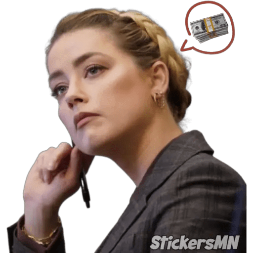 Набор стикеров Johnny Depp Vs Amber Heard для WhatsApp 28