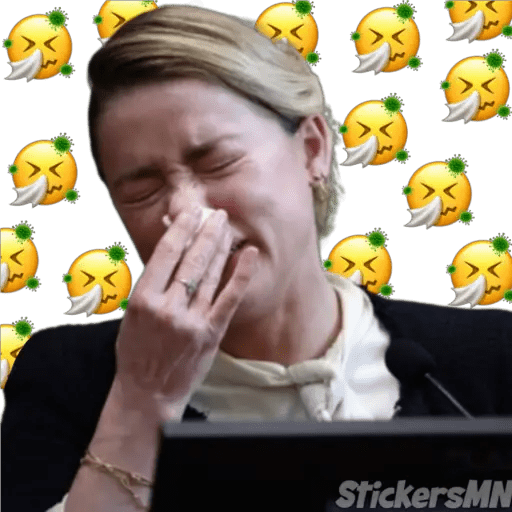 Набор стикеров Johnny Depp Vs Amber Heard для WhatsApp 29