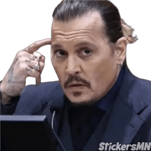 Набор стикеров Johnny Depp Vs Amber Heard для WhatsApp 3