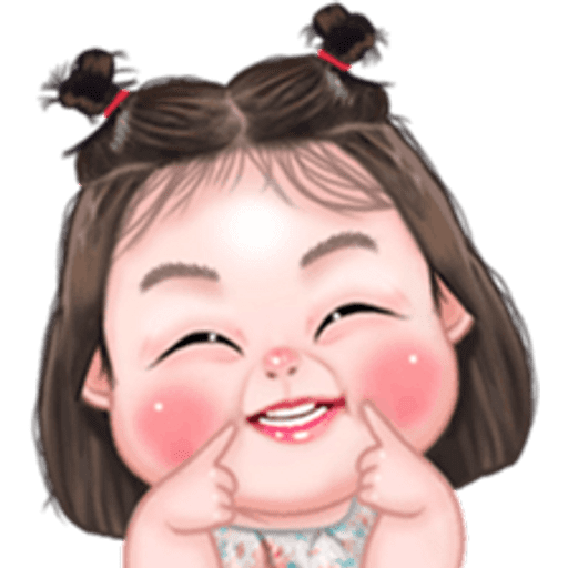 Набор стикеров Kai Cha-om So Cute (ENG) для WhatsApp 1