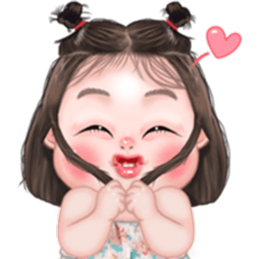 Набор стикеров Kai Cha-om So Cute (ENG) для WhatsApp 10