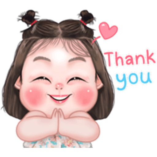 Набор стикеров Kai Cha-om So Cute (ENG) для WhatsApp 11