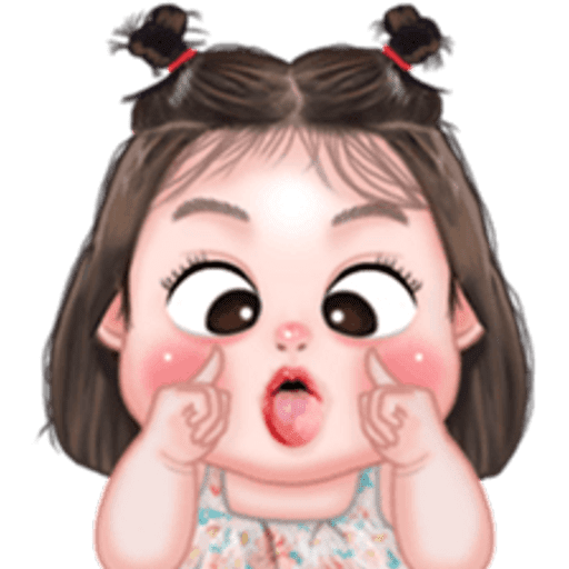 Набор стикеров Kai Cha-om So Cute (ENG) для WhatsApp 14