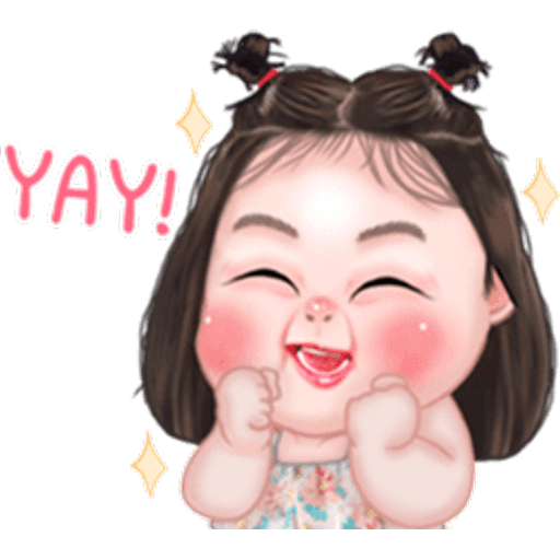 Набор стикеров Kai Cha-om So Cute (ENG) для WhatsApp 6