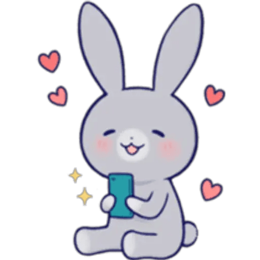 Набор стикеров Lovey Dovey Rabbit для WhatsApp 20