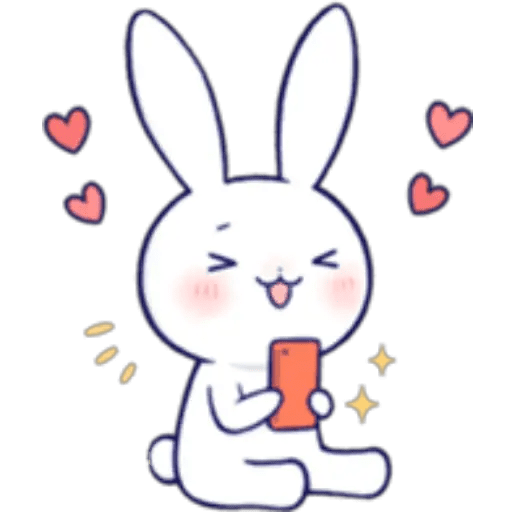 Набор стикеров Lovey Dovey Rabbit для WhatsApp 21