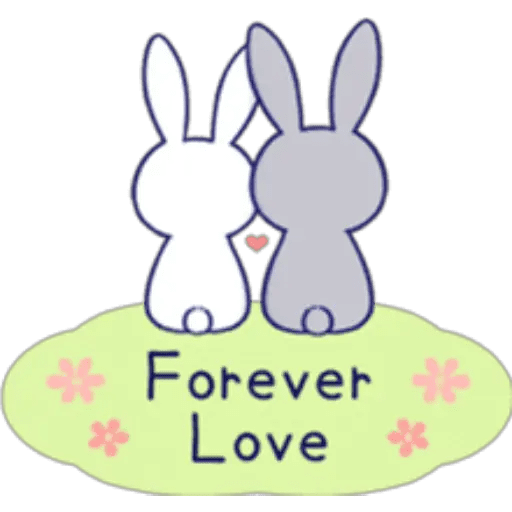 Набор стикеров Lovey Dovey Rabbit для WhatsApp 25