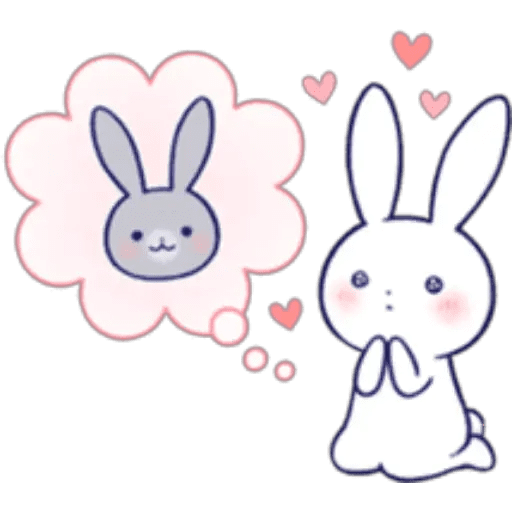 Набор стикеров Lovey Dovey Rabbit для WhatsApp 29
