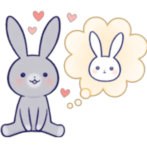 Набор стикеров Lovey Dovey Rabbit для WhatsApp 30