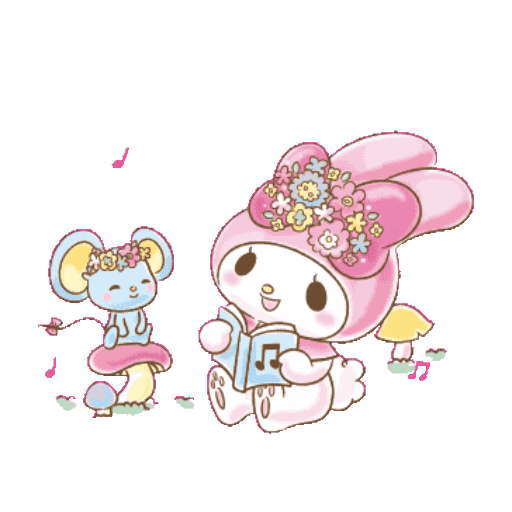 Набор стикеров Melody動態 для WhatsApp 10