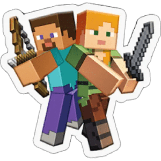 Набор стикеров Minecraft для WhatsApp 1