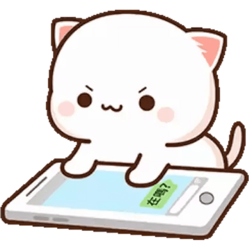 Набор стикеров Mochi Peach Cat #11 mov для WhatsApp 1
