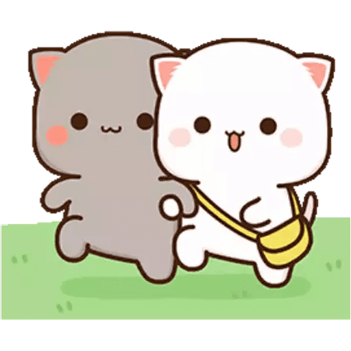 Набор стикеров Mochi Peach Cat #12 mov для WhatsApp 1