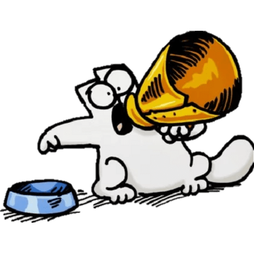 Набор стикеров Simon's Cat I для WhatsApp 1